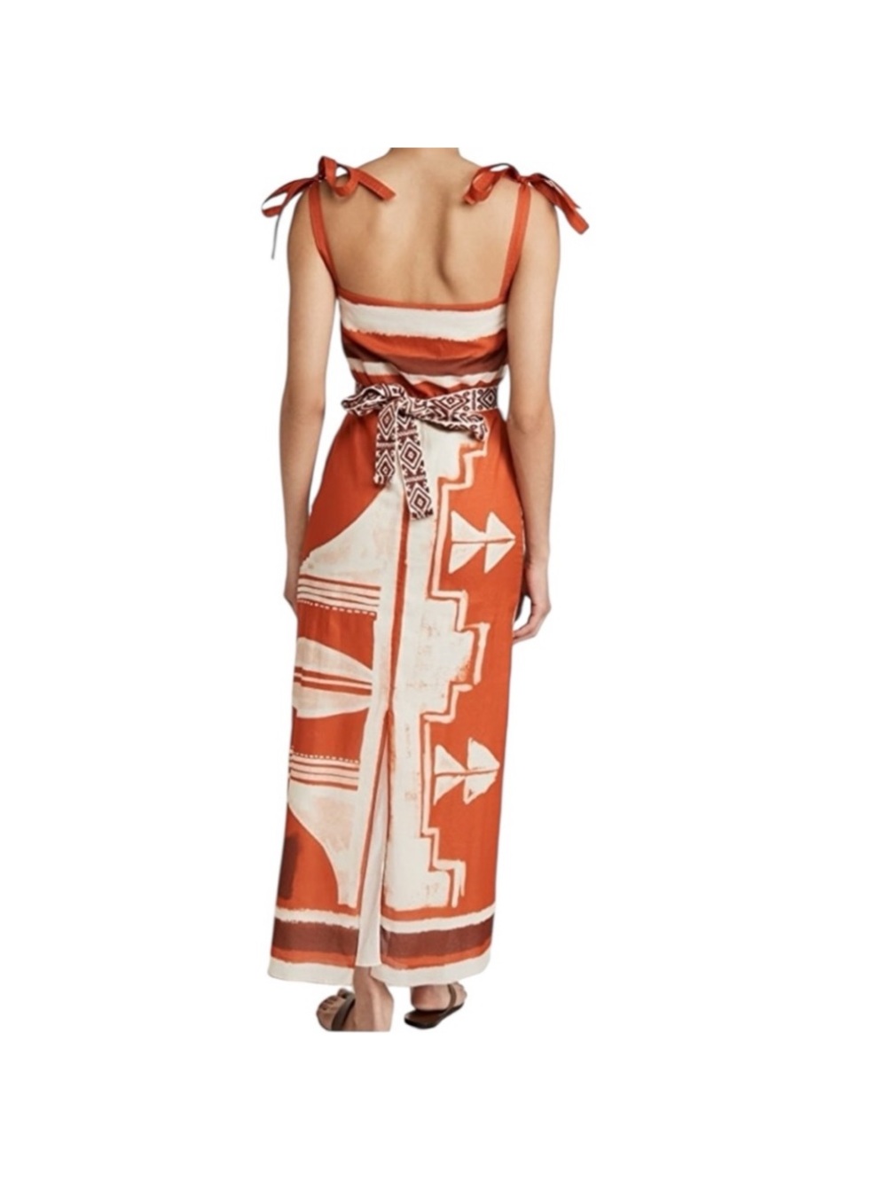 Johanna Ortiz Orange Regions of Myth‎ Cotton Ankle Dress, Size 2 - Picture 2 of 12